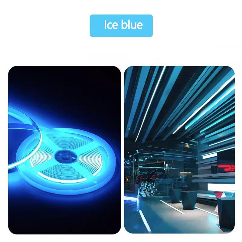 LED Strip Lights |   Wholesale 0.9w 5 Meter LED COB Strip Lights With Strong Adhesive Super Bright Energy Saving High Density Linear Lighting Under Cabinet Lights ice blue light LED Lighting Ice blue light