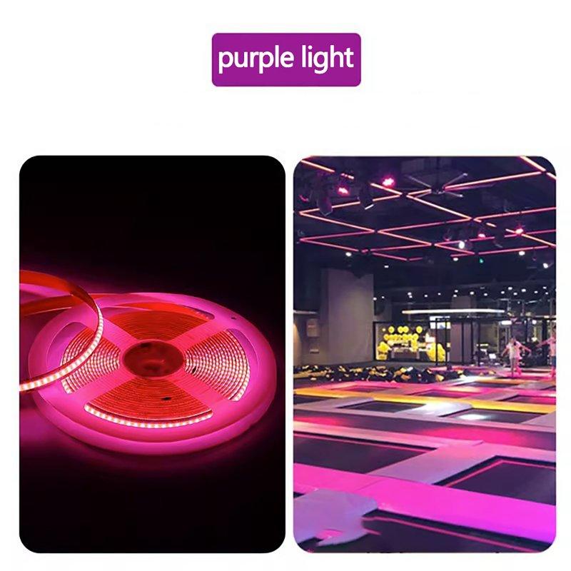 LED Strip Lights |   Wholesale 0.9w 5 Meter LED COB Strip Lights With Strong Adhesive Super Bright Energy Saving High Density Linear Lighting Under Cabinet Lights pink light LED Lighting LED Strip Lights