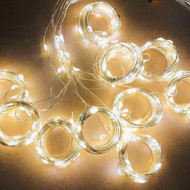 LED Strip Lights |   Wholesale 3*1 Meters Curtain Lights 8 mode USB Remote Control Copper Wire Decorative Curtain Lights Fairy Lights LED Lights String Warm White LED Lighting LED Strip Lights