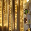 LED Strip Lights |   Wholesale 3*1 Meters Curtain Lights 8 mode USB Remote Control Copper Wire Decorative Curtain Lights Fairy Lights LED Lights String Warm White LED Lighting LED Strip Lights