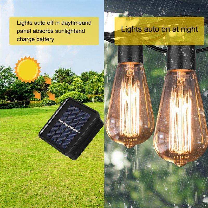 LED Strip Lights |   Wholesale 5m Solar 20 Led String Lights 8 Modes Outdoor Ip43 Waterproof Edison Light Bulb Garden Decor Lamp 8 Mode Solar 20 Lights LED Lighting 8 Mode Solar 20 Lights