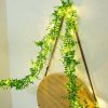 LED Strip Lights |   Wholesale Automatical Eucalyptus Leaves Rattan Lights 8 Lighting Modes Weatherproof Lights String For Patio Decoration Battery 2M 20 Lights LED Lighting Battery 2M 20 Lights