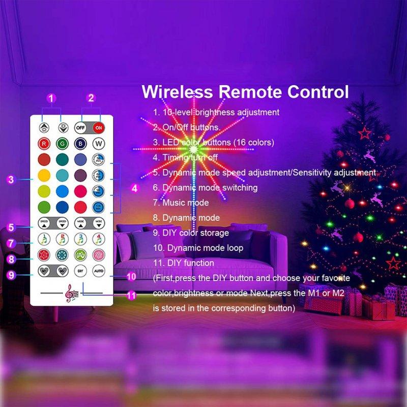 LED Strip Lights |   Wholesale Intelligent Symphony RGB Firework-Lamp 3 Control Methods Bluetooth-compatible Led Strip Lights For Indoor Holiday Decorations LED Lighting LED Strip Lights