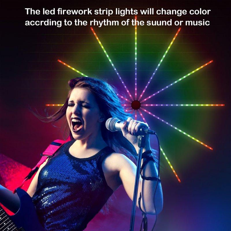 LED Strip Lights |   Wholesale Intelligent Symphony RGB Firework-Lamp 3 Control Methods Bluetooth-compatible Led Strip Lights For Indoor Holiday Decorations LED Lighting LED Strip Lights