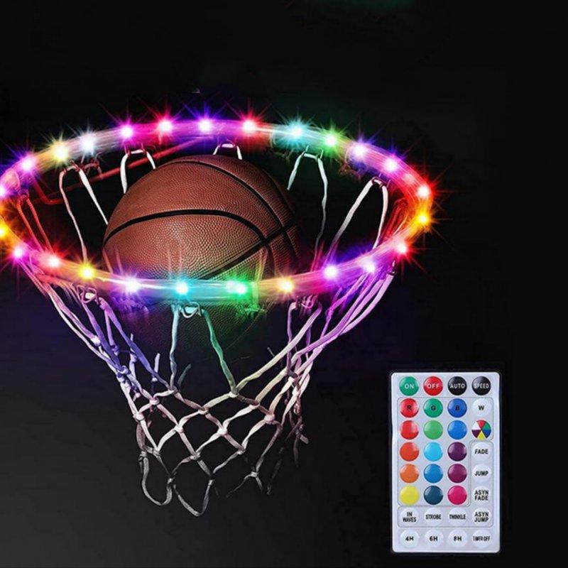 LED Strip Lights |   Wholesale LED Basketball Hoop Lights, IP67 Waterproof Battery Operated Basketball Rim LED Light, Color Changing Night Lights Set For Kids Play Outdoors Nice Gift basketball hoop light LED Lighting Basketball hoop light