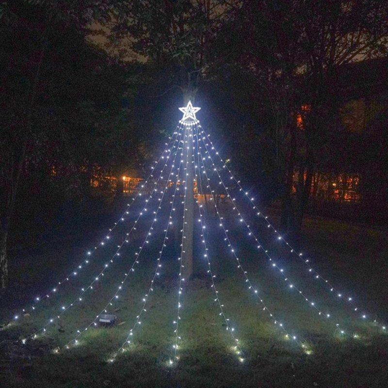 LED Strip Lights |   Wholesale Led String Lights 10lm 8 Modes Super Bright Outdoor Christmas Decorations For Courtyard Garden Porch white Solar model LED Lighting LED Strip Lights