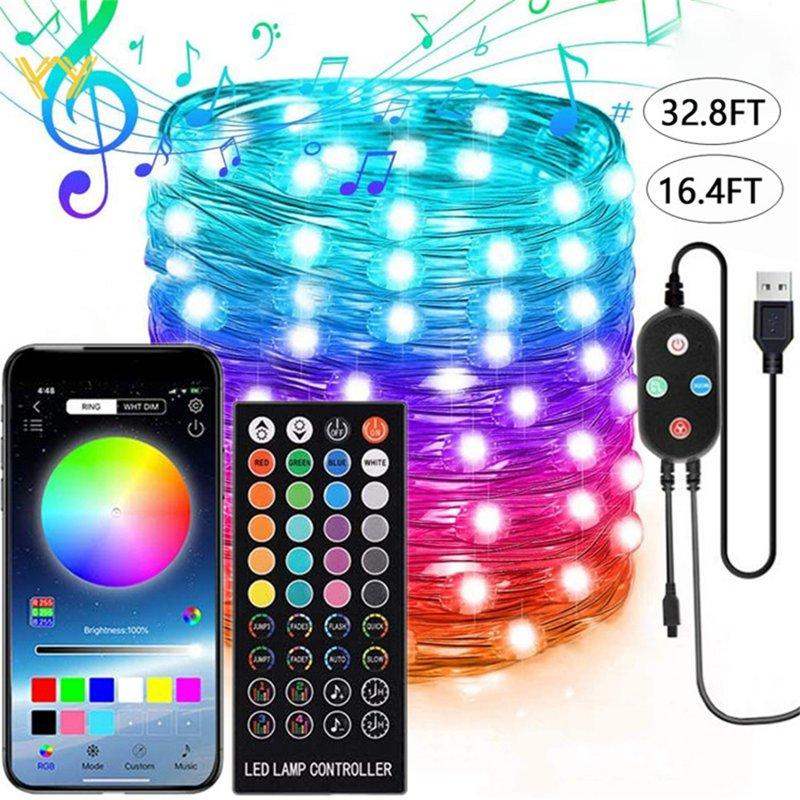 LED Strip Lights |   Wholesale Led String Lights USB Charging App Remote Control with Memory Function 10 Meters 100 Lights LED Lighting 10 meters 100 lights