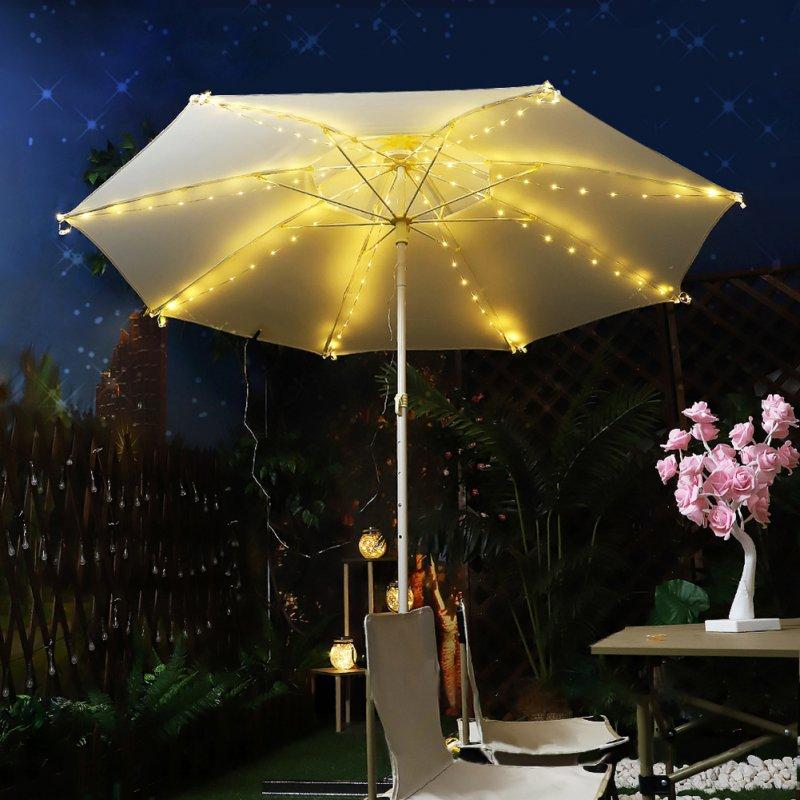 LED Strip Lights |   Wholesale Patio Umbrella String Lights With Remote Control, 3.9Ft 104 LEDs, Battery Operated, Waterproof Wireless Lighting For Outdoor Backyard Garden Umbrella Decor Warm White LED Lighting LED Strip Lights