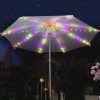 LED Strip Lights |   Wholesale Patio Umbrella String Lights With Remote Control, 3.9Ft 104 LEDs, Battery Operated, Waterproof Wireless Lighting For Outdoor Backyard Garden Umbrella Decor Warm White LED Lighting LED Strip Lights