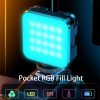 Lighting Accessories |   Wholesale RGB Video Light Rechargeable 2000mAh Battery 60 High Color LED Beads 360° Full Color ST60RGB Fill Light 2500-9000K Color LED Lighting Lighting Accessories