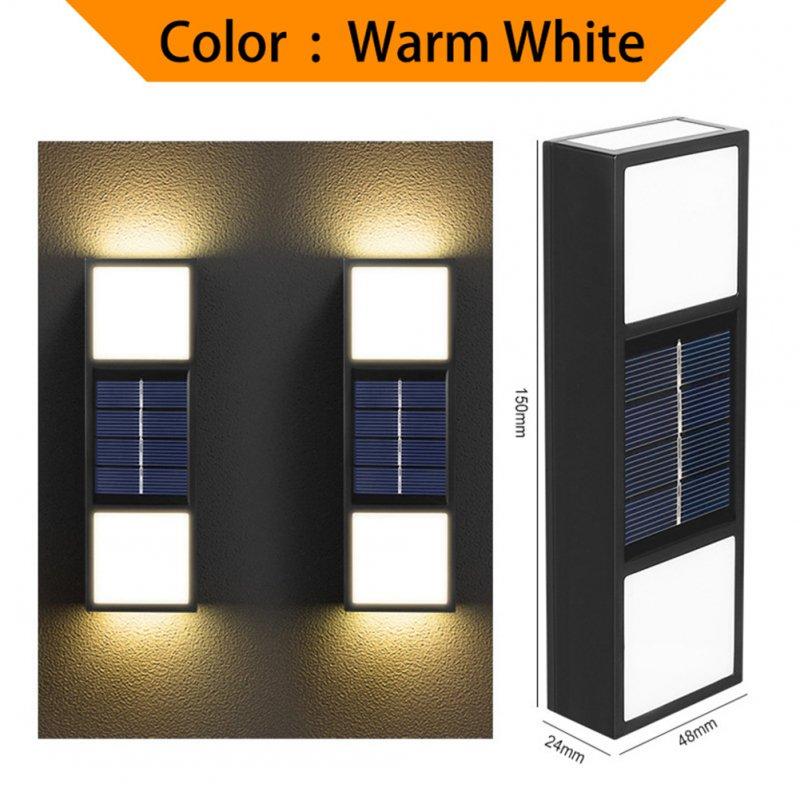 Outdoor Lighting |   Wholesale 2pcs Solar Wall Lamp Ip65 Waterproof Up Down Garden Lights Outdoor Sunlight Lamp Decoration Light [Warm Light] LED Lighting Outdoor Lighting