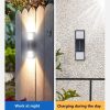 Outdoor Lighting |   Wholesale 2pcs Solar Wall Lamp Ip65 Waterproof Up Down Garden Lights Outdoor Sunlight Lamp Decoration Light [Warm Light] LED Lighting Outdoor Lighting