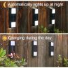 Outdoor Lighting |   Wholesale 2pcs Solar Wall Lamp Ip65 Waterproof Up Down Garden Lights Outdoor Sunlight Lamp Decoration Light [Warm Light] LED Lighting Outdoor Lighting