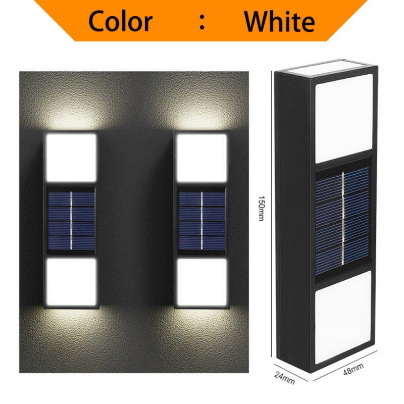 Outdoor Lighting |   Wholesale 2pcs Solar Wall Lamp Ip65 Waterproof Up Down Garden Lights Outdoor Sunlight Lamp Decoration Light [White Light] LED Lighting Outdoor Lighting