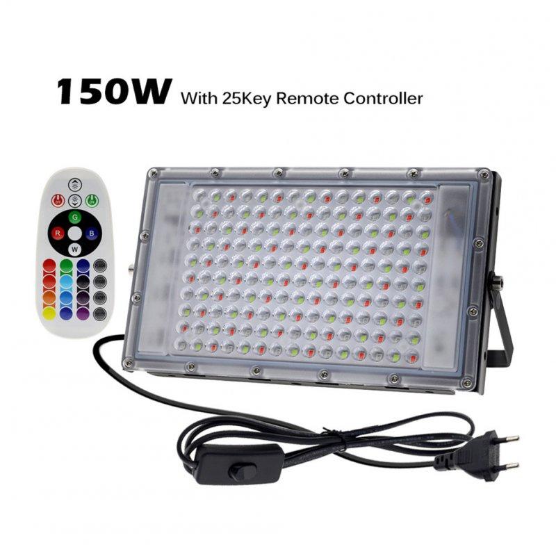 Outdoor Lighting |   Wholesale Led Floodlight With Remote Control Outdoor Colorful Rgb Flood Light Spotlight Landscape Lighting Lamp ( Eu Plug ) LED Lighting 150W