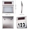 Outdoor Lighting |   Wholesale Solar Doorplate Lamp Stainless Steel Outdoor Waterproof Led Wall Light LED Lighting Outdoor Lighting