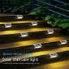 Outdoor Lighting |   Wholesale Solar Lamp With Solar Panel Ip65 Waterproof Steps Stair Lights For Yard Patio Garden Pathway Porch Decor white light LED Lighting Outdoor Lighting