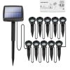 Outdoor Lighting |   Wholesale Solar Spot Lights 20LM 10 LEDs Outdoor IP65 Waterproof Solar Landscape Spotlights For Walkway Yard Pathway Garden Solar Lawn Light LED Lighting Outdoor Lighting