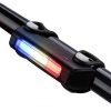 Outdoor Lighting |   Wholesale USB Chargeable LED Bicycle Tail Lamp with Res Blue White Light Warning Light for Bike Mountain Bike black LED Lighting Black