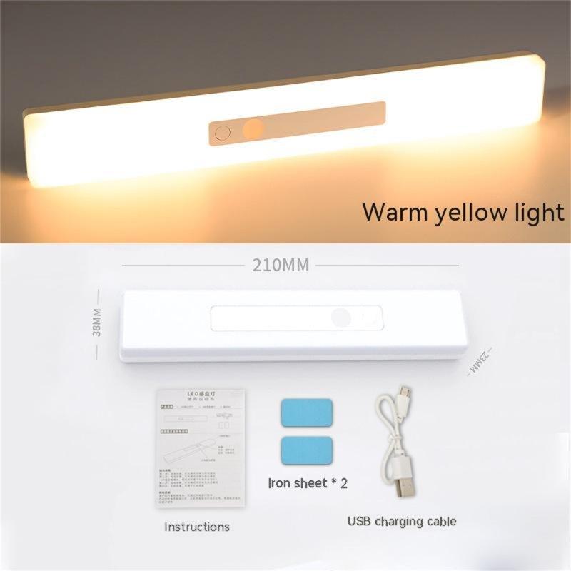 Smart Lighting |   Wholesale Intelligent Led Light 3-color Human Body Sensor Modern Minimalist Super Wide-angle Wireless Lamps 210MM Yellow light LED Lighting 210MM Yellow light