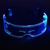 Smart Lighting |   Wholesale LED Luminous Sunglasses Goggles With 200mAh Large Capacity Battery Colorful Light Up Glasses Night Riding Glasses Party Supplies Full color charging LED Lighting Full color charging