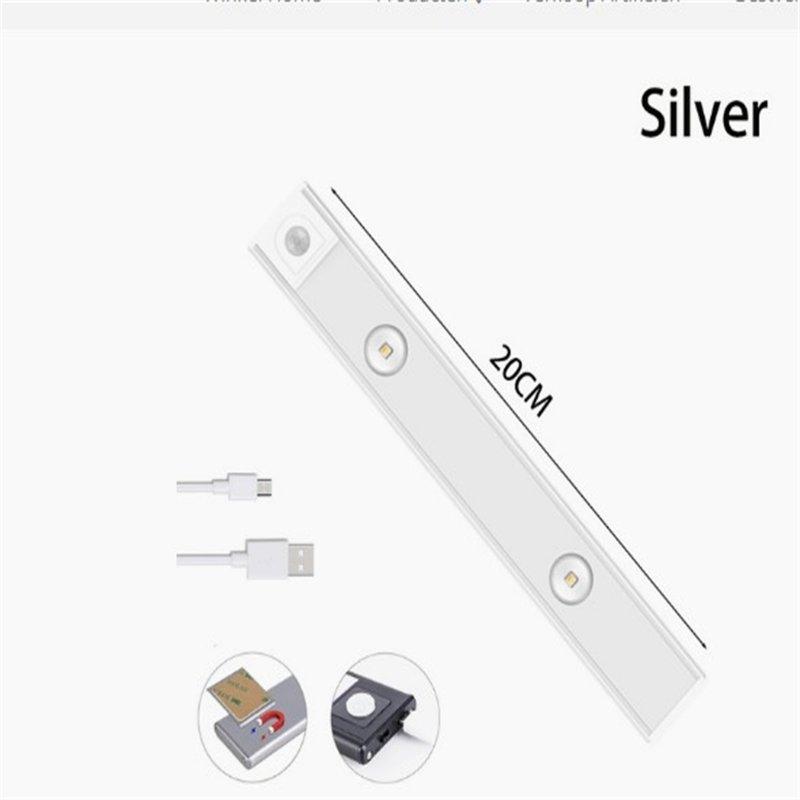 Smart Lighting |   Wholesale Led Wine Cabinet Light 4 Modes Motion Sensor Wireless Ultra-thin Super Bright Night Light For Kitchen Bedroom 20cm aluminum natural color LED Lighting 20cm aluminum natural color