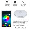 Smart Lighting |   Wholesale Music RGB Led  Ceiling  Light Multiple Working Modes Bluetooth-compatible Speaker Dimmable Intelligent Remote Control Lamp 26cm LED Lighting 26cm