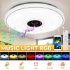 Smart Lighting |   Wholesale Music RGB Led  Ceiling  Light Multiple Working Modes Bluetooth-compatible Speaker Dimmable Intelligent Remote Control Lamp 26cm LED Lighting 26cm