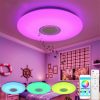 Smart Lighting |   Wholesale Music RGB Led  Ceiling  Light Multiple Working Modes Bluetooth-compatible Speaker Dimmable Intelligent Remote Control Lamp 26cm LED Lighting 26cm