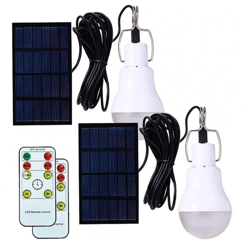 Smart Lighting |   Wholesale Solar Bulb Light with Solar Panel Remote Control Energy Saving Camping Light with Remote Control LED Lighting Smart Lighting