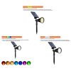 Solar Lights |   Wholesale 0.5w Outdoor Led Solar Spot Lights With 2200mah Large Capacity Battery Landscape Lights For Fence Pathway Trees Garden Yard colorful light LED Lighting Colorful Light