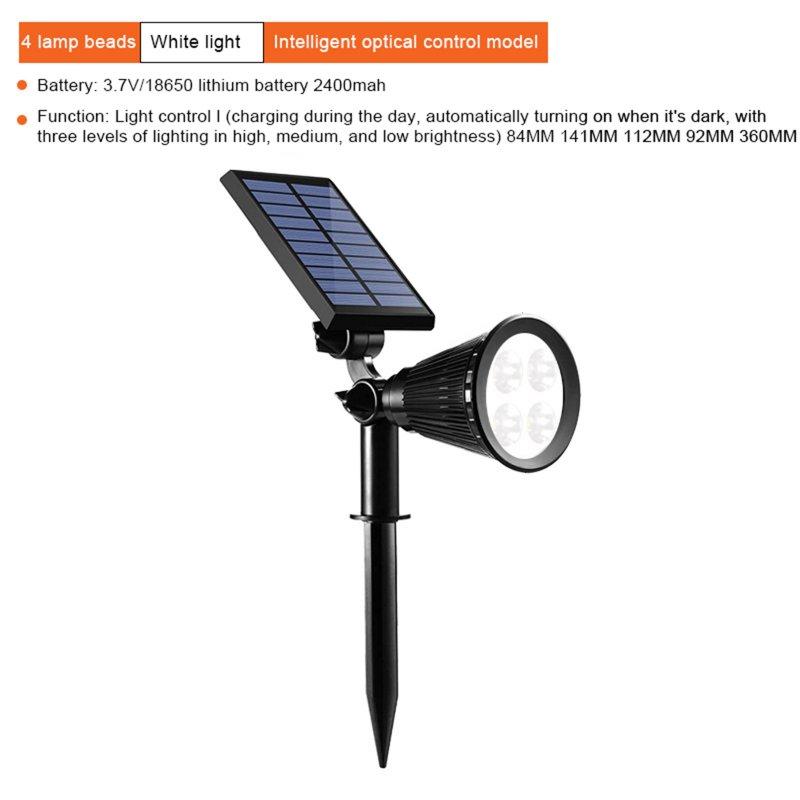 Solar Lights |   Wholesale 0.5w Outdoor Led Solar Spot Lights With 2200mah Large Capacity Battery Landscape Lights For Fence Pathway Trees Garden Yard white light LED Lighting Solar Lights