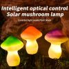 Solar Lights |   Wholesale 1 For 3 LED Solar Mushroom Light With 1.2V600MAH Battery IP65 Waterproof Outdoor Garden Decorative Landscape Lamp orange LED Lighting Orange