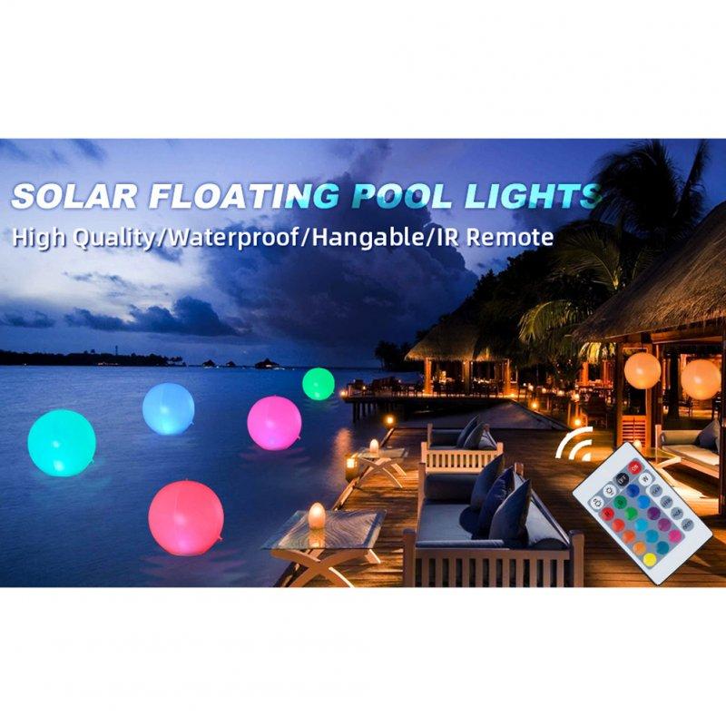 Solar Lights |   Wholesale 14 Inch Led Beach Ball Toy With Colorful Solar Light Waterproof Led Inflatable Luminous Pool Floating Ball ball + remote (1pc) LED Lighting Ball + remote (1pc)