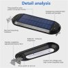 Solar Lights |   Wholesale 18 LED Solar Lights IP55 Waterproof Super Bright Powerful Solar Powered Street Lamp For Garden Yard Decoration black shell white light LED Lighting Black Shell - White Light