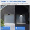 Solar Lights |   Wholesale 18 LED Solar Lights IP55 Waterproof Super Bright Powerful Solar Powered Street Lamp For Garden Yard Decoration black shell white light LED Lighting Black Shell - White Light