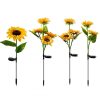 Solar Lights |   Wholesale 1pc/2pcs LED Solar Sunflowers Lights IP65 Waterproof Automatic On/off Garden Lights For Yard Patio Garden Pathway Porch Decor 1 pc 1 for 4 LED Lighting 1 pc 1 for 4