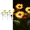 Solar Lights |   Wholesale 1pc/2pcs LED Solar Sunflowers Lights IP65 Waterproof Automatic On/off Garden Lights For Yard Patio Garden Pathway Porch Decor 1 pc 1 for 4 LED Lighting 1 pc 1 for 4