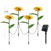 Solar Lights |   Wholesale 1pc/2pcs LED Solar Sunflowers Lights IP65 Waterproof Automatic On/off Garden Lights For Yard Patio Garden Pathway Porch Decor 1 pc 1 for 4 LED Lighting 1 pc 1 for 4