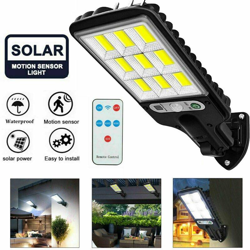 Solar Lights |   Wholesale 200w Solar Led Street Wall Light Energy Saving High Brightness Pir Motion Sensor Outdoor Remote Control Lamp 616-4 (with remote control) LED Lighting 616-4 (with remote control)