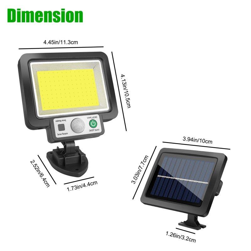 Solar Lights |   Wholesale 220000 Lumens Solar Street Light 3 Lighting Modes Waterproof 117cob Wall Lamp for Outdoor Garden Yard with RC LED Lighting Solar Lights