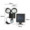 Solar Lights |   Wholesale 22led Double-head Solar Light Outdoor High-brightness Motion Sensor Floodlight Spotlight for Garden Landscape Black LED Lighting Black