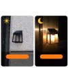 Solar Lights |   Wholesale 2pcs Outdoor LED Solar Wall Lamp With Solar Panel IP65 Waterproof Auto On/off Modern Minimalist Wall Light Fixtures Tungsten wall light LED Lighting Solar Lights