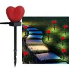 Solar Lights |   Wholesale 2pcs Solar Garden Landscape Light Waterproof Led Heart-shaped Romantic Outdoor Lamp Red LED Lighting Red 2pcs