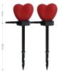 Solar Lights |   Wholesale 2pcs Solar Garden Landscape Light Waterproof Led Heart-shaped Romantic Outdoor Lamp Red LED Lighting Red 2pcs