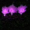 Solar Lights |   Wholesale 2pcs Solar Garden Lights With 1.2v600mah Rechargeable Battery Led Emulation Solar Rape Flower Lights For Patio Yard Pathway Holiday Decor pink LED Lighting Pink