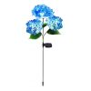 Solar Lights |   Wholesale 2pcs Solar Hydrangea Flower Light 3 Heads Lawn Lamps with Stake for Outdoor Garden Patio Country Decoration Pink LED Lighting Pink