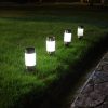 Solar Lights |   Wholesale 2Pcs Solar Lawn Light Outdoor Energy Saving Lamp Waterproof Garden Landscape Light Solar 1LED cylindrical lawn light white light LED Lighting Solar 1LED cylindrical lawn light white light