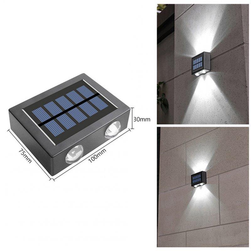 Solar Lights |   Wholesale 2pcs Solar Wall Lamp 2 Colors Outdoor Waterproof Up Down Luminous Night Light for Garden Courtyard Cold White LED Lighting Solar Lights