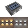 Solar Lights |   Wholesale 2pcs Solar Wall Lamp 2 Colors Outdoor Waterproof Up Down Luminous Night Light for Garden Courtyard Cold White LED Lighting Solar Lights